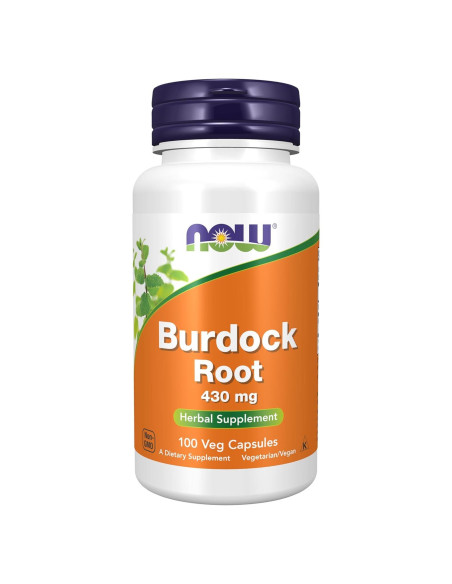 Suplemento Herbal Raíz de Bardana NOW 430 mg 100 Cápsulas Veganas Suplemento Herbal Raíz de Bardana NOW 430 mg 100 Cápsulas Veganas