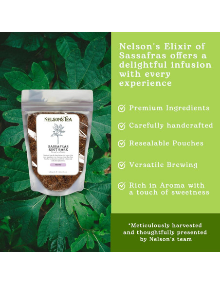 Té de Nelson Corteza de Raíz de Sassafras 28.35 g Té de Nelson Corteza de Raíz de Sassafras 28.35 g