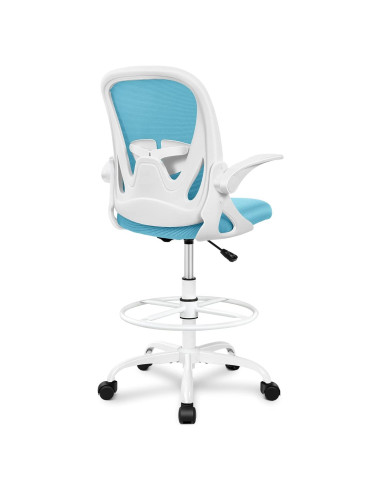 Silla de Dibujo Primy Ergonómica Azul con Reposabrazos Plegables