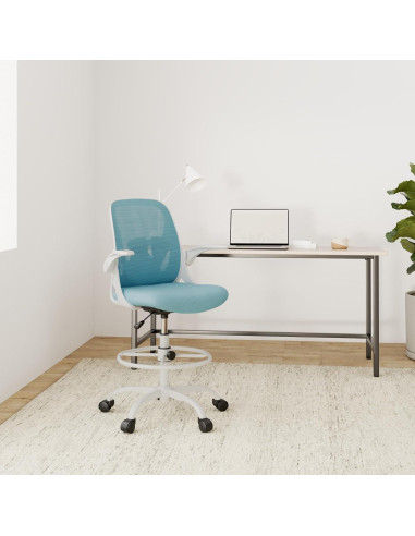 Silla de Dibujo Primy Ergonómica Azul con Reposabrazos Plegables