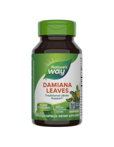 Damiana Nature's Way 100 Cápsulas 600 mg Apoyo Libido