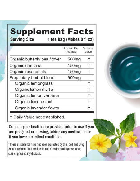 Té Orgánico Numi Damiana Relax 48 Bolsitas - Sin Cafeína Té Orgánico Numi Damiana Relax 48 Bolsitas - Sin Cafeína
