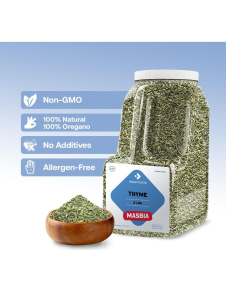 Tomillo Seco 100% Natural Alimentario Confiable 0.91 kg Kosher Tomillo Seco 100% Natural Alimentario Confiable 0.91 kg Kosher