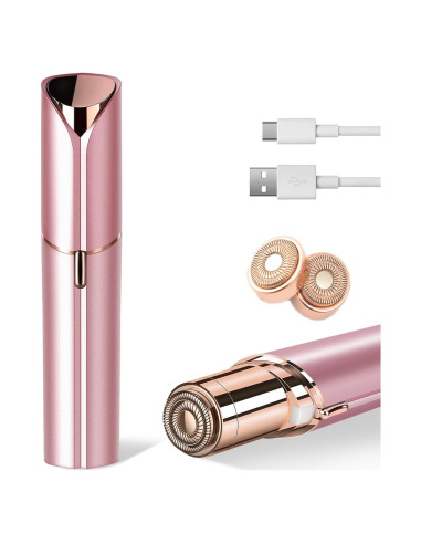 Afeitadora Facial Indolora Xinvinx Oro Rosa Recargable USB