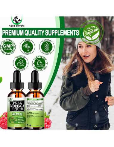 Gotas Líquidas de Moringa Orgánica Vita Letuo 30 Porciones