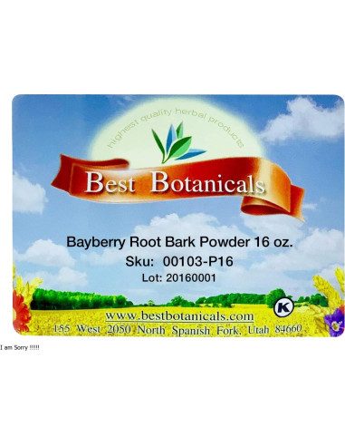 Polvo de Corteza de Raíz de Bayberry 450 g Mejor Botánicos