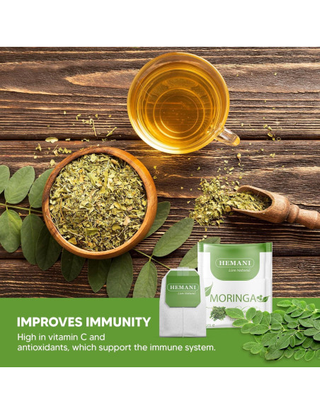 Té de Hoja de Moringa Hemani - 20 Bolsitas 100% Natural Té de Hoja de Moringa Hemani - 20 Bolsitas 100% Natural