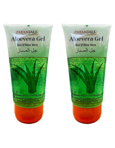 Gel de Aloe Vera Patanjali 150ml - Hidratante Natural Paquete de 2
