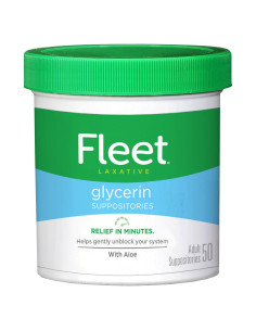 Supositorios de Glicerina Fleet para Estreñimiento Adultos 50 Unidades