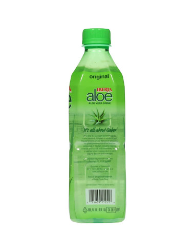 Bebida de Aloe Vera Iberia Original con Pulpa 500 ml - Paquete 24