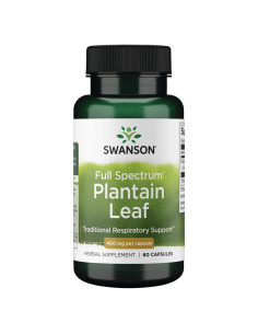 Suplemento Herbal Swanson Plátano Hoja 400 mg 60 Cápsulas