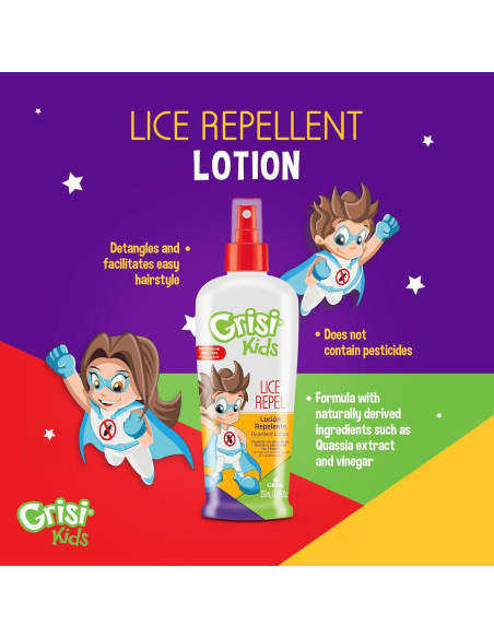 Champú Grisi Kids 300 ml - Limpiador y Repelente de Piojos Champú Grisi Kids 300 ml - Limpiador y Repelente de Piojos