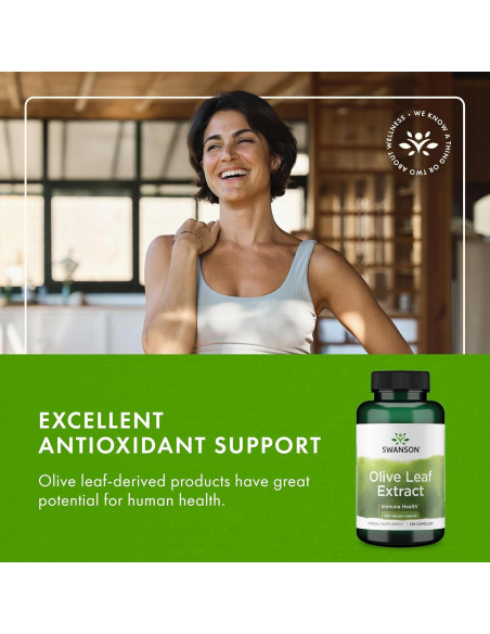 Cápsulas de Extracto de Hoja de Olivo Swanson 500mg - 120 Unidades Cápsulas de Extracto de Hoja de Olivo Swanson 500mg - 120 Unidades