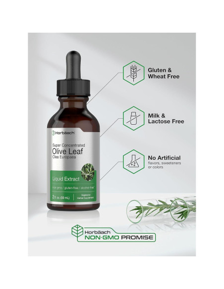Extracto de Hoja de Olivo Horbaach 59 ml Sin Alcohol Vegetariano Extracto de Hoja de Olivo Horbaach 59 ml Sin Alcohol Vegetariano