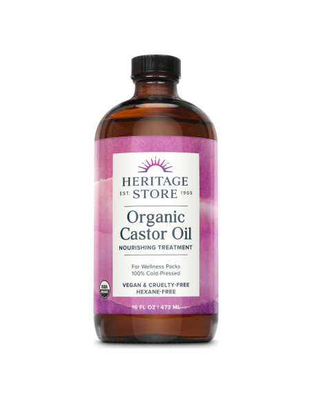 Aceite de Ricino Orgánico Heritage Store 473ml - Hidratante Cabello y Piel Aceite de Ricino Orgánico Heritage Store 473ml - Hidratante Cabello y Piel