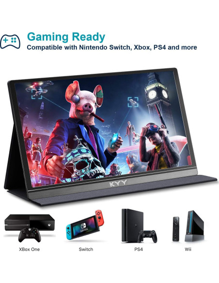 Monitor Portátil KYY K3 15.6" FHD 1080P USB-C HDMI Monitor Portátil KYY K3 15.6" FHD 1080P USB-C HDMI