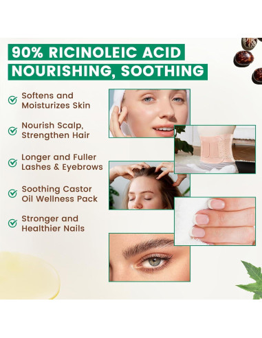 Aceite de Ricino Orgánico PHATOIL 118 ml Prensado en Frío