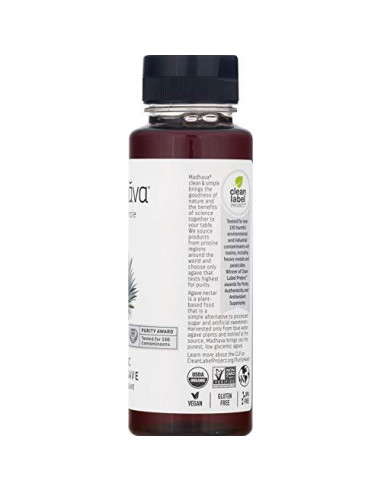 Néctar de Agave Orgánico Madhava Ámbar 333.4 g