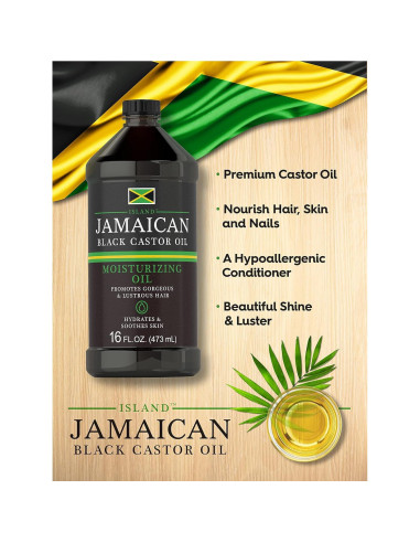 Aceite de Ricino Negro Jamaicano Carlyle 473ml - Hipoalergénico