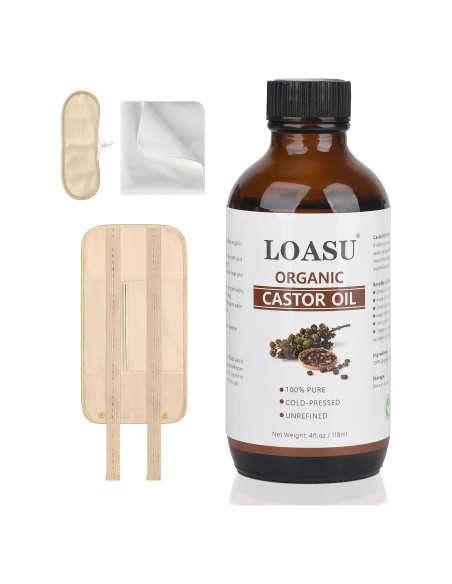 Kit de Aceite de Ricino Orgánico Prensado en Frío 118ml Kit de Aceite de Ricino Orgánico Prensado en Frío 118ml