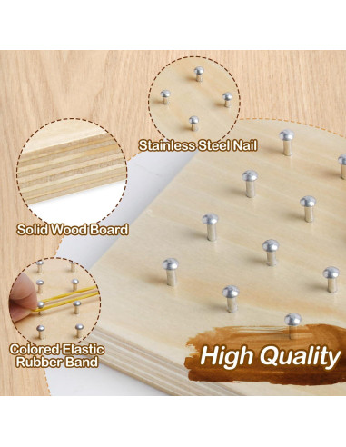 Tablero Geométrico de Madera Skrtuan 17,78 cm Juguete Educativo