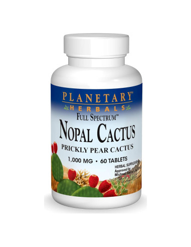Nopal Cactus 1000mg Planetary Herbals - 60 Tabletas Antioxidantes
