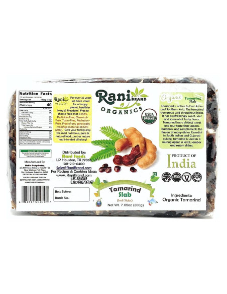 Láminas de Tamarindo Orgánico Rani 200g - Sin Azúcar Añadida Láminas de Tamarindo Orgánico Rani 200g - Sin Azúcar Añadida