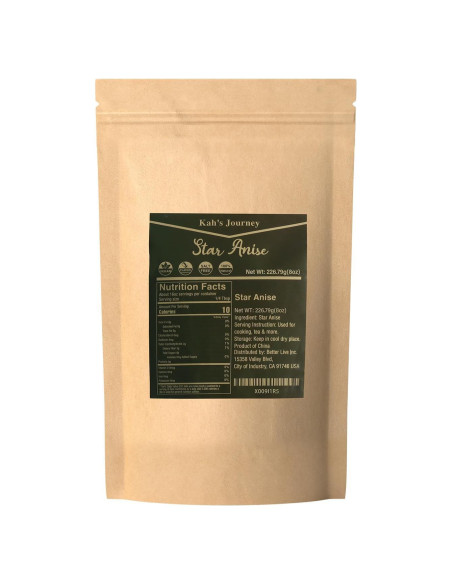 Anís Estrella Entero 227 g Viaje de Kah - Especia Natural Anís Estrella Entero 227 g Viaje de Kah - Especia Natural