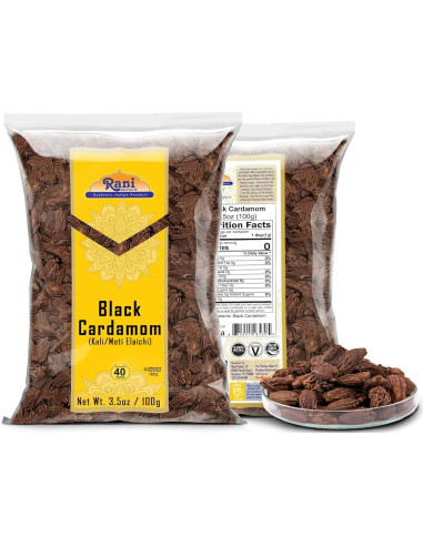 Vainas de Cardamomo Negro Rani 100g - Especia Gourmet India