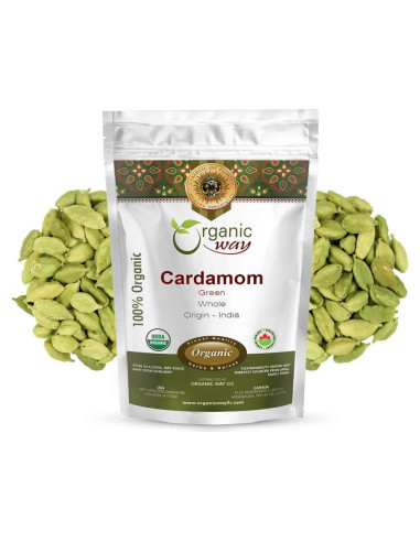 Vainas de Cardamomo Verde Orgánico Enteras 113g - Organic Way
