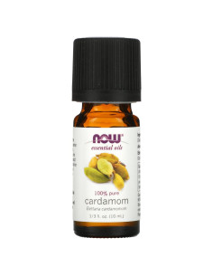 Aceite Esencial de Cardamomo NOW 10 mL - 100% Puro Aromaterapia