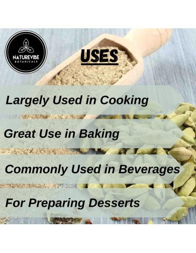Cardamomo Verde Molido Naturevibe Botanicals 99g Sin OGM