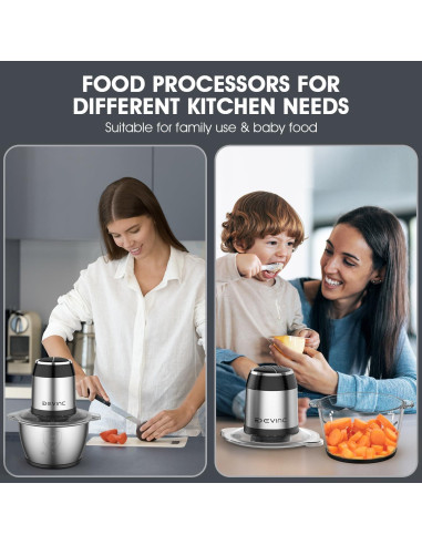 Procesador de Alimentos DEVINC AMJ-102 2 Tazones 8 Tazas