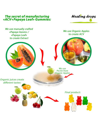 Gomitas de ACV y Hoja de Papaya ProBio - 1000mg ACV, 450mg Extracto