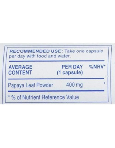 Suplemento de Hoja de Papaya Swanson 400mg - 60 Cápsulas