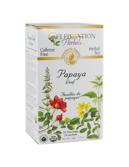 Té de Hojas de Papaya Celebration Herbals 38g - 24 Bolsitas Té de Hojas de Papaya Celebration Herbals 38g - 24 Bolsitas