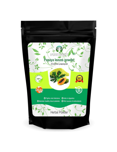 Polvo de Hoja de Papaya AYURVEDASHREE 50 g - Antioxidante Polvo de Hoja de Papaya AYURVEDASHREE 50 g - Antioxidante