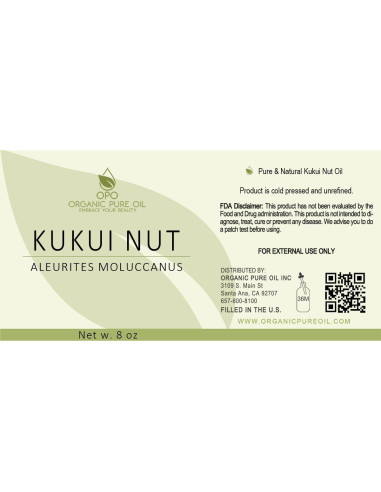 Aceite de Nuez de Kukui Orgánico 226 ml - Hidratante Natural