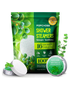 Pastillas de Ducha Aromaterapia Eucalipto POPCHOSE - 16 Unidades