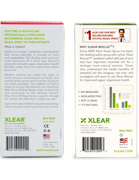 Spray Nasal Salino Natural Xlear con Xilitol 44.36 ml Spray Nasal Salino Natural Xlear con Xilitol 44.36 ml