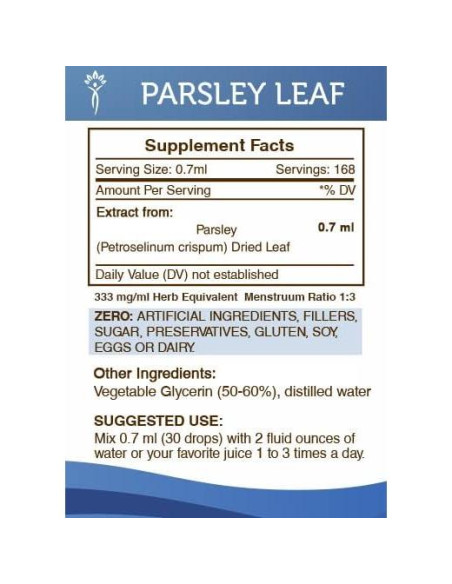 Extracto Líquido de Hoja de Perejil Sin Alcohol 118 ml - Secretos de la Tribu Extracto Líquido de Hoja de Perejil Sin Alcohol 118 ml - Secretos de la Tribu