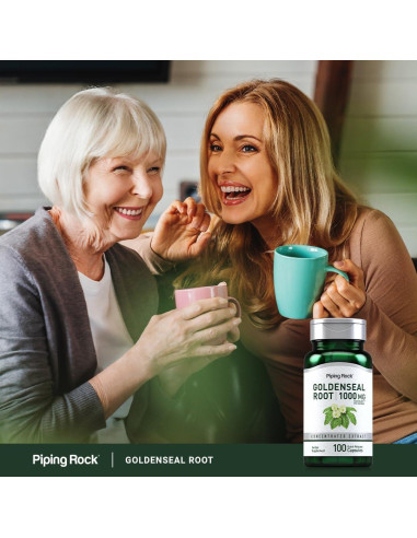 Cápsulas de Goldenseal Piping Rock 1000mg 100 Unidades Sin OGM