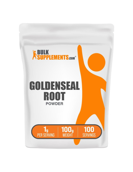 Polvo de Goldenseal BulkSupplements 100g Vegano Sin Gluten Polvo de Goldenseal BulkSupplements 100g Vegano Sin Gluten
