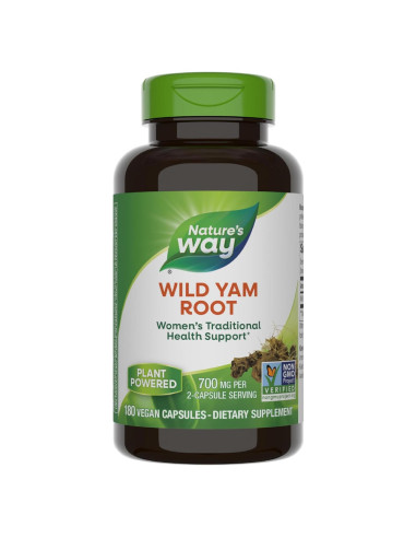Raíz de Ñame Silvestre Nature's Way 700 mg 180 Cápsulas Veganas
