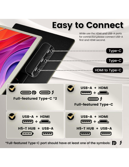 Extensor de Pantalla 15.6" KEFEYA FHD USB-C HDMI Rotación Extensor de Pantalla 15.6" KEFEYA FHD USB-C HDMI Rotación