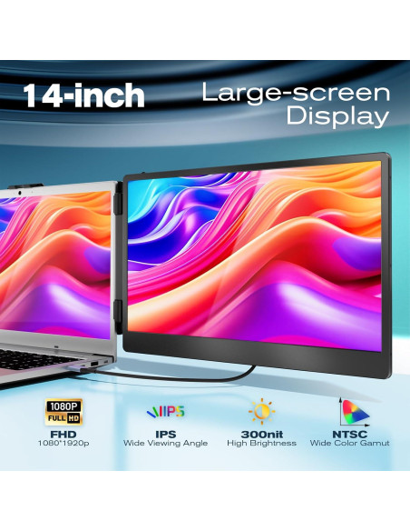 Extensor de Pantalla Teamgee S1 14" FHD 1080P Portátil Extensor de Pantalla Teamgee S1 14" FHD 1080P Portátil