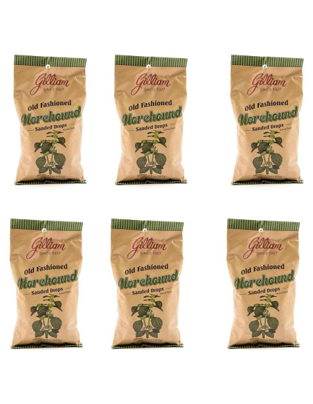 Gotas Arenadas Antiguas Gilliam Horehound 6 Paquetes 127g Gotas Arenadas Antiguas Gilliam Horehound 6 Paquetes 127g