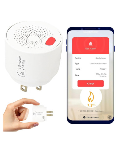 Detector de Fugas de Gas WiFi Smarter Living KMG-TY109