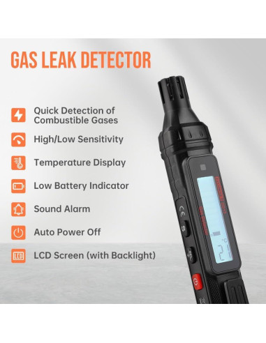 Detector de Fugas de Gas Natural KeenWise GD15J con Alarma
