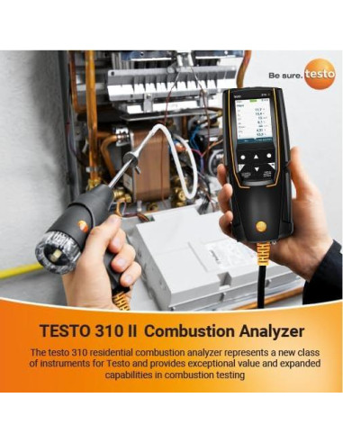 Analizador de Combustión Testo 310 II - Detector de Fugas Gas